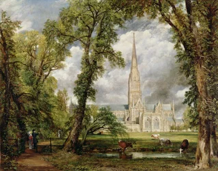 View of Salisbury Cathedral from the Bishop